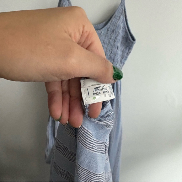 aerie At the Barre Unlined Blue & White Striped Midi Dress Sz XS - Picture 10 of 11